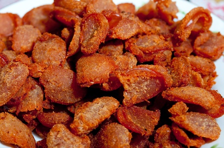 The Closeup of chinese sausageの写真素材