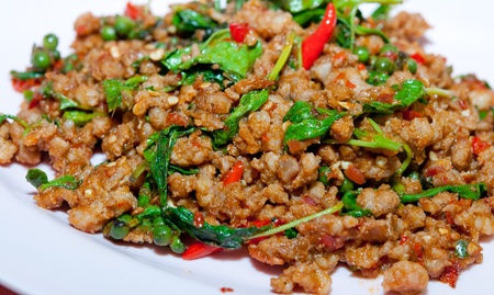 The Fried chili with chop porkの写真素材