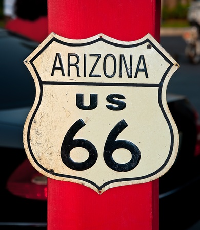 The Route 66 sign, Arizona, USAの写真素材