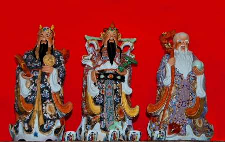 The Three chinese gods statusの写真素材