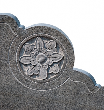 The Carving flower on rockの写真素材