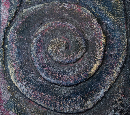 Old Decoration piral on floor backgroundの写真素材