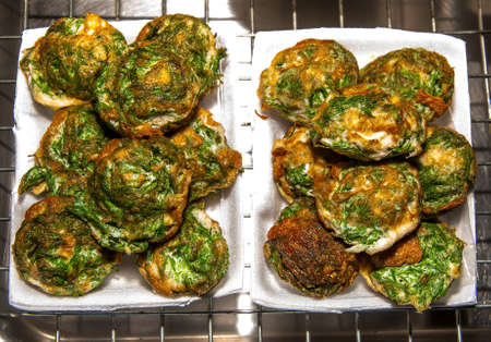 Fried acacia pennata of food thai styleの写真素材