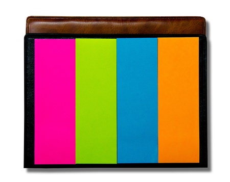 Colorful of postit isolated on white background
