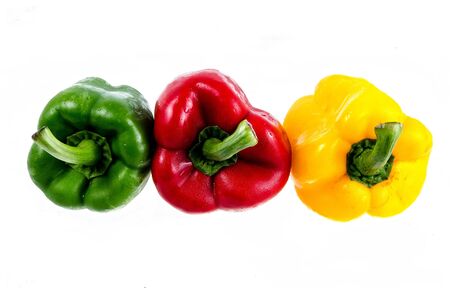 Bell pepper isolated on white backgroundの写真素材