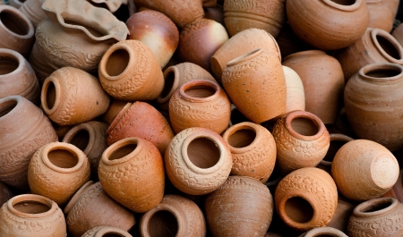 Group of clay potteryの写真素材