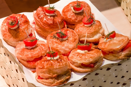 Croissant with ham and cheese