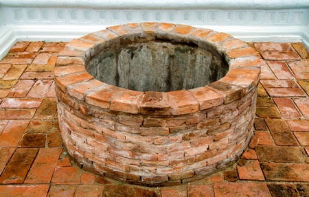 Ancient brick wellの写真素材
