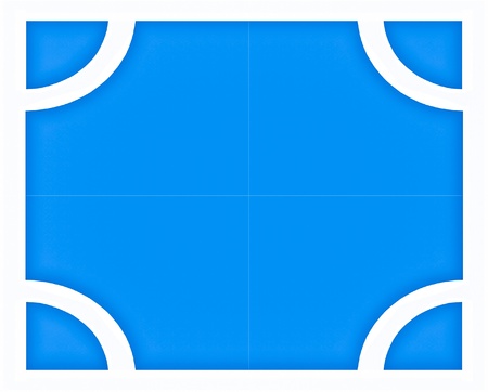 Corner on rubber floor of soccer