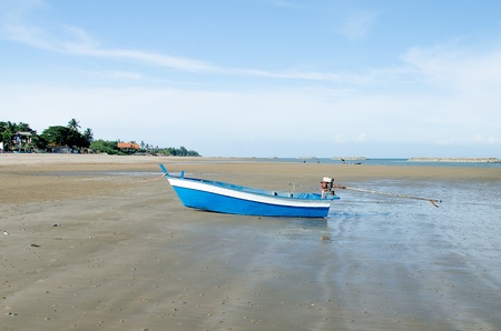 Fisherman boat on sea beach