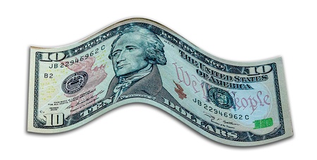 Banknote ten dollar billの写真素材