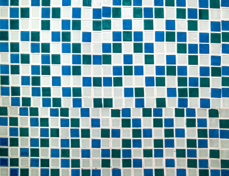 Colorful ceramic tiles wall decorationの写真素材