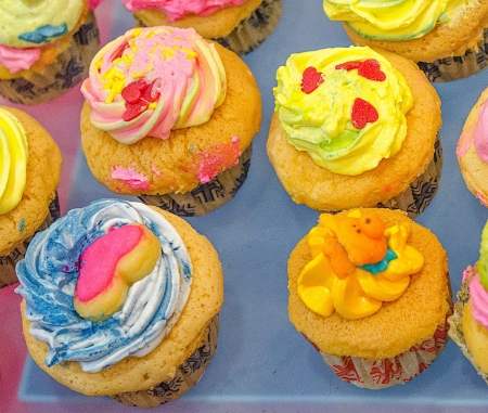 Colorful of cup cakeの写真素材