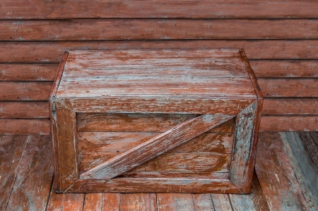Old wooden boxの写真素材