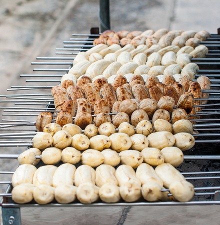 Grilled bananaの写真素材