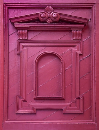 Old ornate wood carving ornamentの写真素材