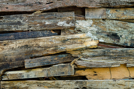 Old piece wooden wall backgroundの写真素材