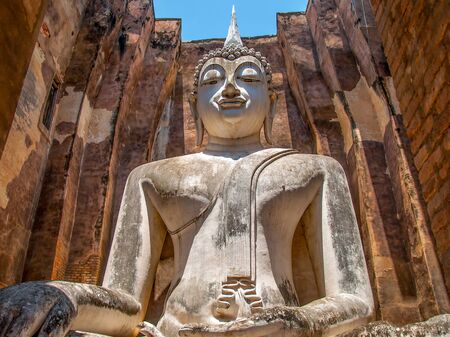 Buddha status of sukhothai historical park,sukhothai province ,Thailandの写真素材