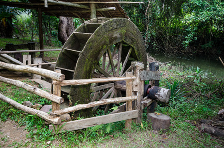 Wooden turbine wind of thai style