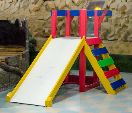 Children's playground in schoolの写真素材
