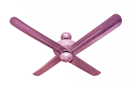 Three blades Ceiling fan isolated in a studio 