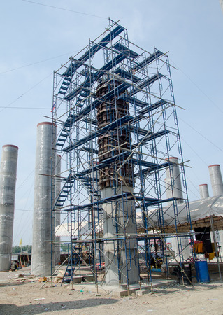 Construction  piling engineering at a construction site