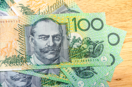 Colorful of Australian Currencyの写真素材