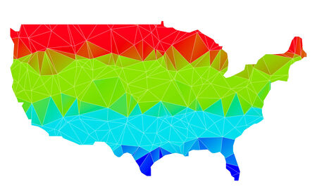 USA map geometric polygonal design Vector illustrationの写真素材