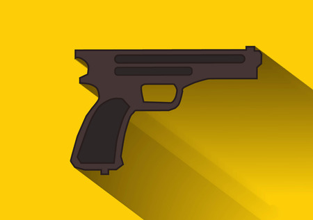 Sign of gun reflect background vector illustrationの写真素材