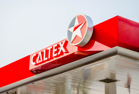 Sukhothai,THAILAND - March 30: Caltex Oil station on March 30,2013 in Sukhothai province, Thailand. Ready to service 24 hour.のeditorial素材