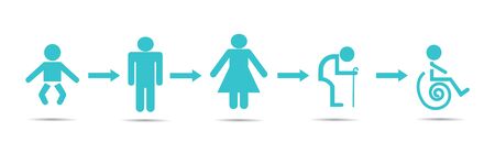 Process of human life.Vector illustrationの写真素材