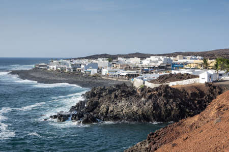 El Golfo village, Lanzarote, Canary Islands, Spainの写真素材