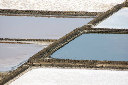 Janubio salines detail, Lanzarote, Canary Islands, Spainの写真素材