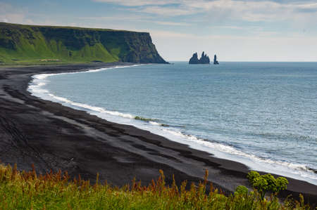 Vik's stack as seen from Dyrholaey promontory