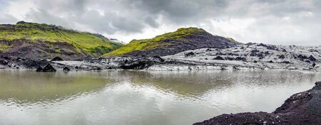 Solheomajokull glacier, Icelandの写真素材