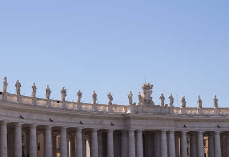 Statues at St. Peter's Square, Vaticanの写真素材