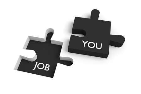 Missing puzzle piece, a job for you, blackの写真素材