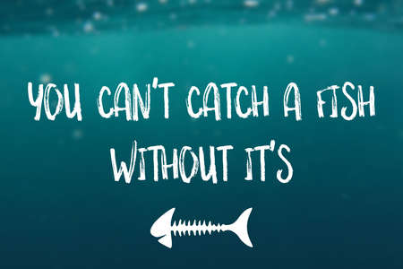 You can't catch a fish without it's bonesの写真素材