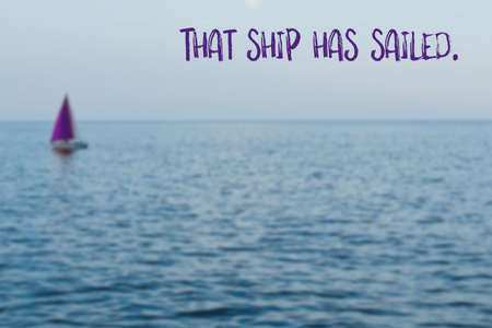 That ship has sailed, English saying illustratedの写真素材