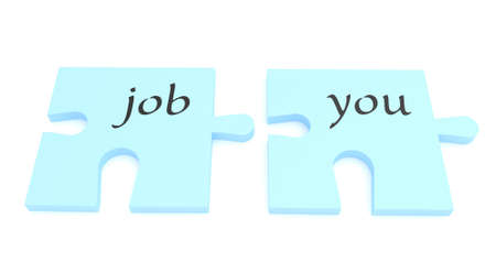 Puzzle Pieces: A Job For You, 3d illustrationの写真素材