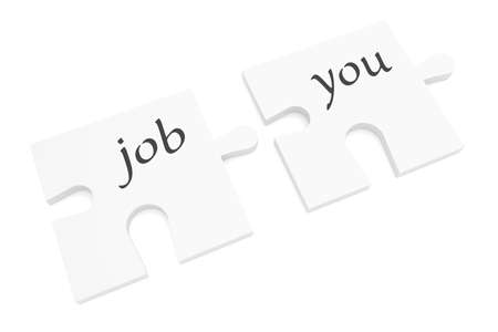 Puzzle Pieces: A Job For You, 3d illustrationの写真素材