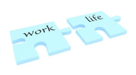 Puzzle Pieces: Work Life Balance, 3d illustration