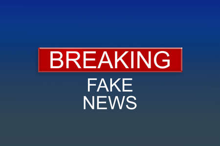 News Background: Breaking Fake News, 3d illustrationの写真素材