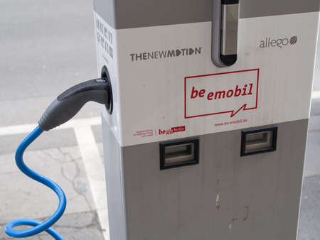 BERLIN, GERMANY - FEBRUARY 25, 2017: Charging Station For Electric Vehicles, Recharging Point of The...