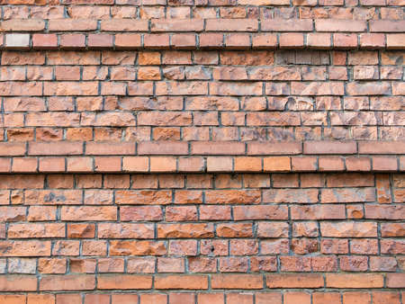 Old Orange Red Brick Wall, Background Texture
