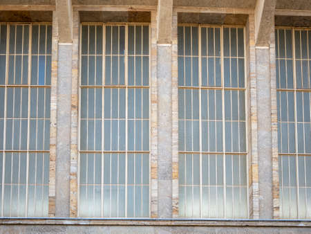Windows At Former Tempelhof Airport In Berlin, Germanyの写真素材