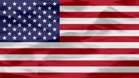 Waves Texture On USA Flag, Background