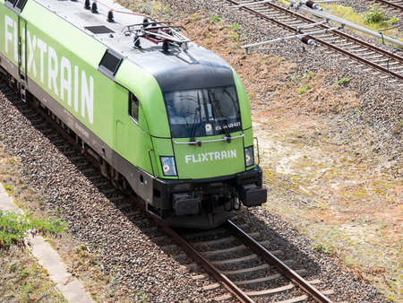 Flixtrain Train In Berlin, Germanyのeditorial素材