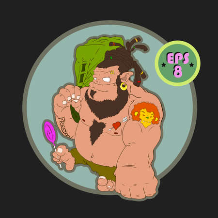 Backpacker's sign, achivement for long ways and freedom.のイラスト素材