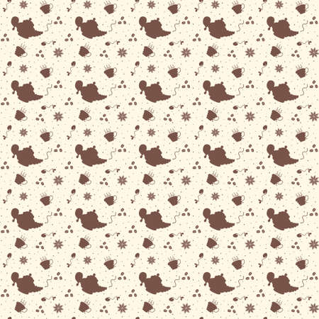 Seamless pattern kitchen hand drawn elements.のイラスト素材